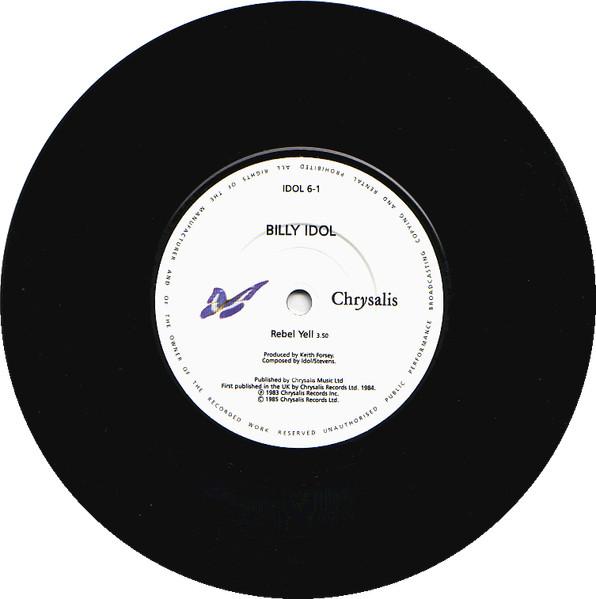 

7inch Record BILLY IDOL - Rebel Yell IDOL6 Chrysalis 1985 UK Rock Used