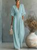 Elegant Waisted V-neck Women’s Jumpsuit