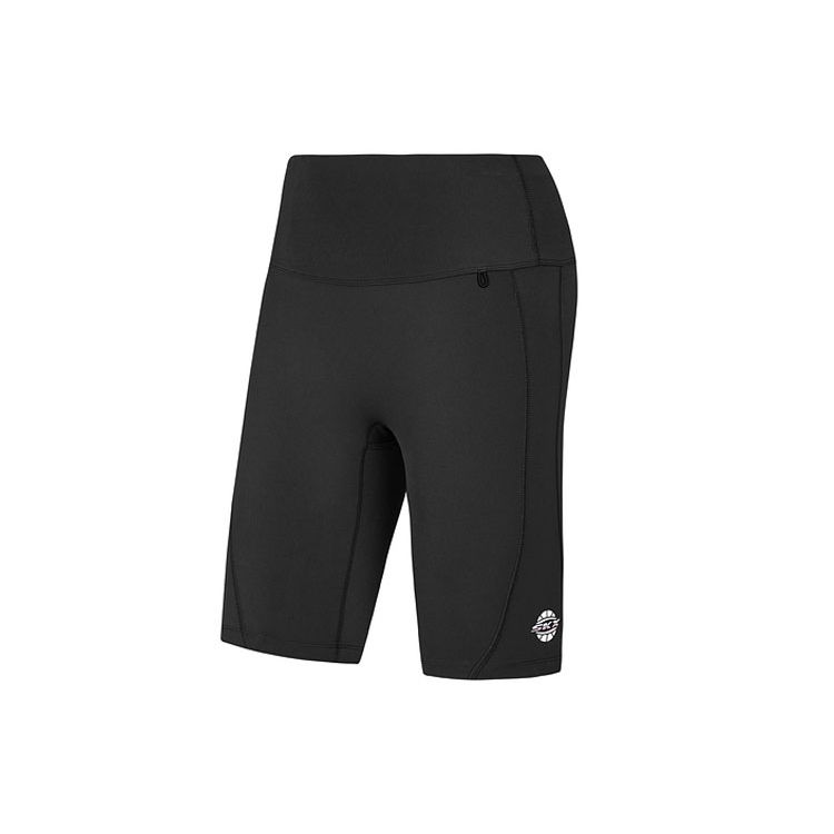 Skechers Solid Color Sports Training Yoga Elastic Fitness Shorts Women shorts Black P322W006 S