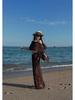 Melanoid Retro Coffee Split Bikini Set: 4-Piece Long Skirt Swimsuit with Flaw Covering, Slimming Fit & Sun Protection for Summer