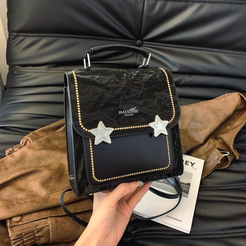 High-value small bag women's 2025 new backpack, portable student schoolbag, fashionable going out backpack