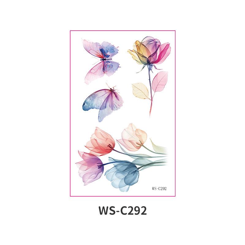 Aquarell Blumen Temporäre Tattoos: Wasserfest, Schweißfest, Langanhaltend für Fotografie, Handgelenke, Knöchel