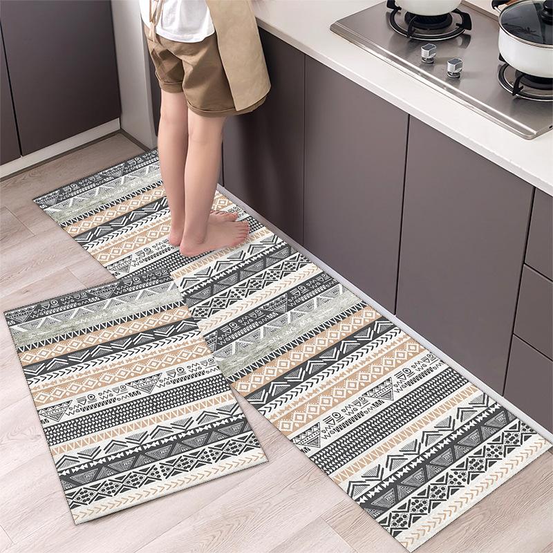 Bohemian Ethnic Style Kitchen Mat for Floor Geometric Print Rug Bathroom Mat Runner Rug Living Room Mat