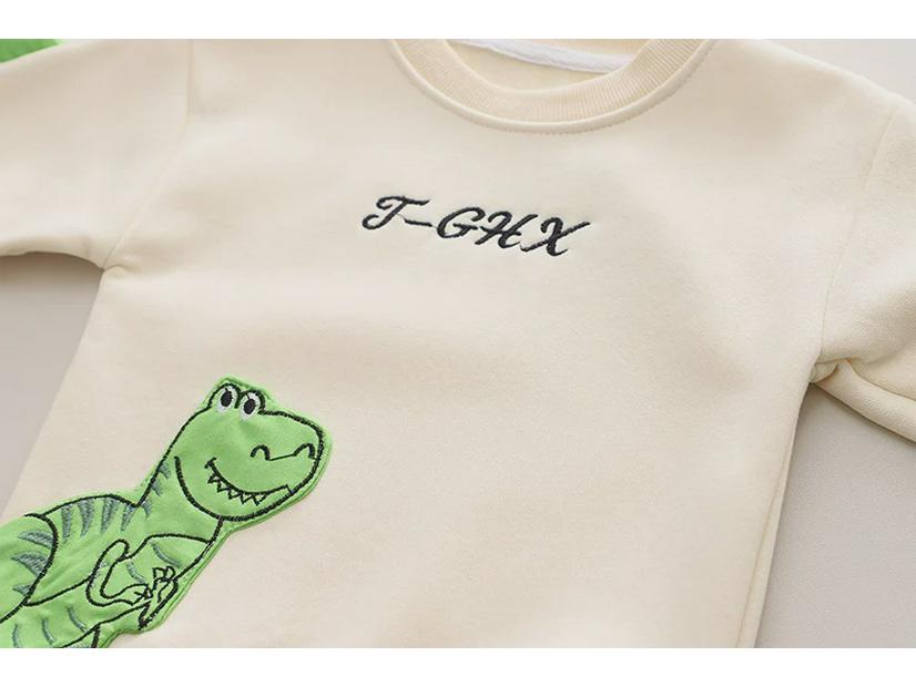 Set elegant de iarnă pentru băieți, din două piese, hanorac plus catifea și pantaloni de trening