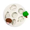 8 Cavity Flower Fruit Vegetable Fondant Mold Biscuits Mold DIY Baking Mold Birthday Cookie Tools Cake Decorating Tools