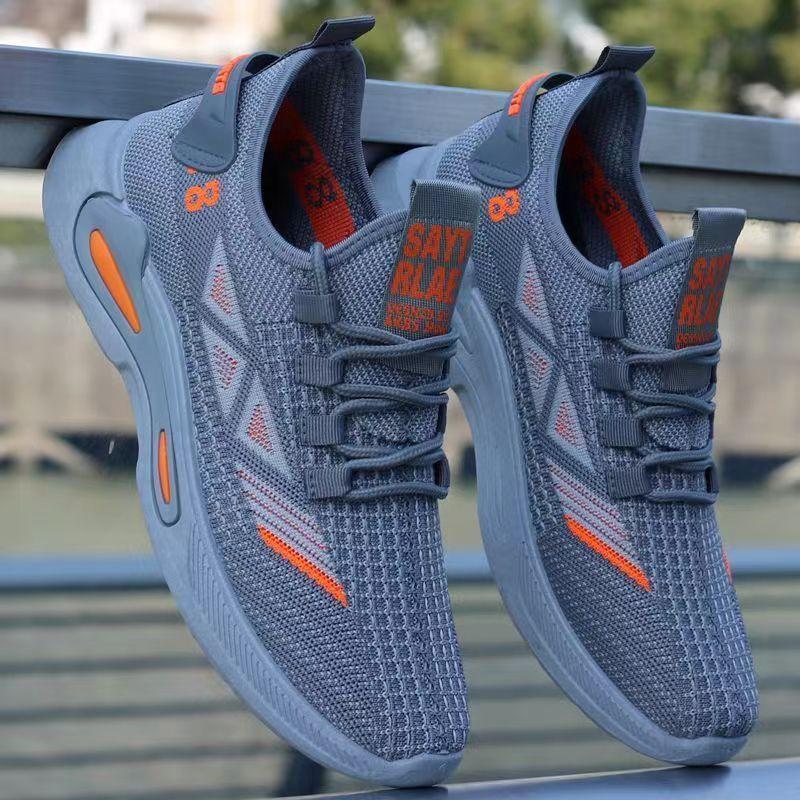 Men's Shoes Thin Spring and Summer Fly-woven Mesh Breathable Coconut Shoes Outdoor Casual Sports Shoes