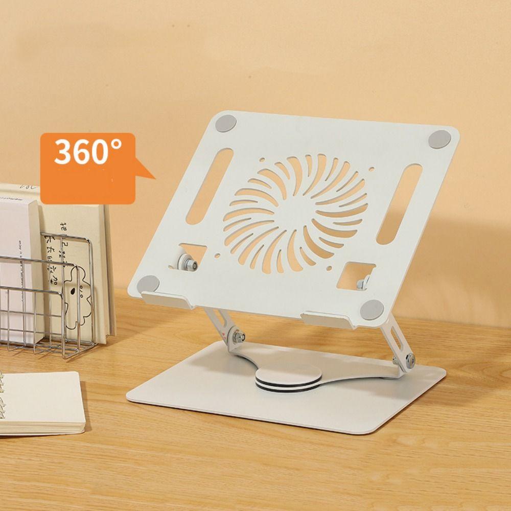 360 Rotating Base Tablet Cooling Fan Holder Adjustable Laptop Bracket  For Desk