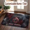 Custom Rug Scorpions Pattern Print Name Text Soft Non‑Slip Floor Carpet for Home Indoor Decoration