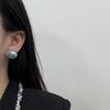 Candy-Colored Stud Earrings Exaggerated Vacation Style Versatile Smudge Round Korean Sweet Fashion Earrings Personalized Simple Earrings