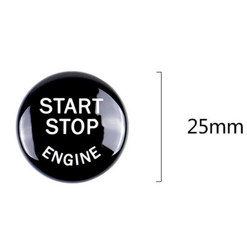 Auto interiér-Černá lišta krytu tlačítka motoru Start Stop pro BMW E90 E92 E93 2009-12