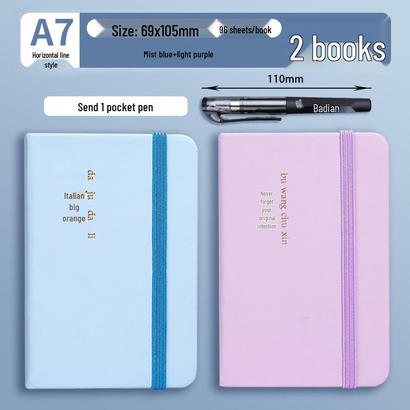 A7 Mini Pocket Notebook - Portable, Simple Style, High Value Memo Pad
