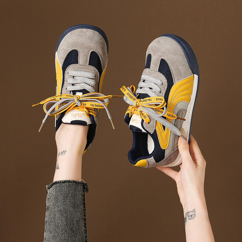 Inner height-increasing German training shoes retro and lightweight spring and autumn sports and leisure shoes soft-soled small Forrest Gump shoes