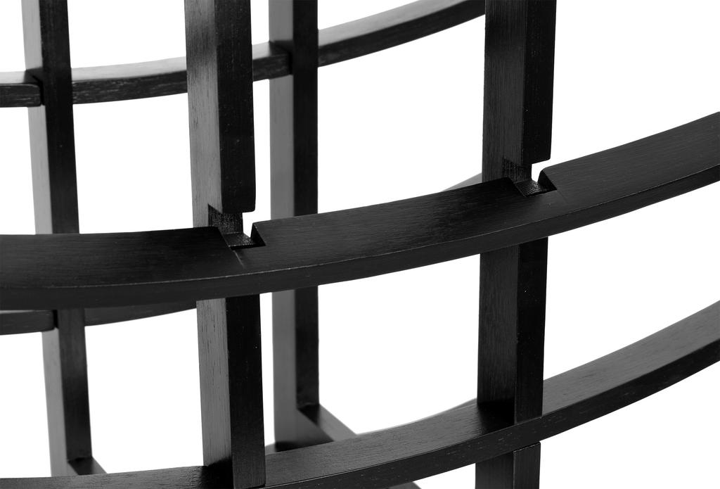 Todgar Bamboo Wine Rack Black