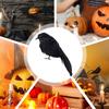 Sztuczne Wrony Halloween Realistyczne Wrony Dekoracja Halloween 6,3 cala Dekoracja Kruk Ozdoby Rekwizyt Kruk na Imprezę Podwórko Drzewo