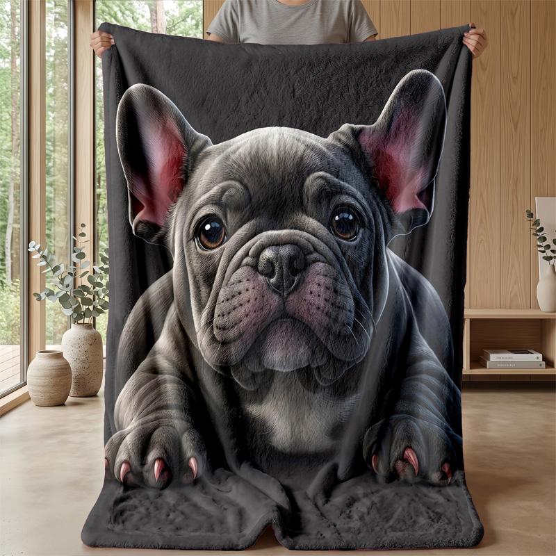 Golden Dog and Rainbow Theme blanket Lightweight Warm Flannel Blanket Decorative Throw Blanket for Home Decoration