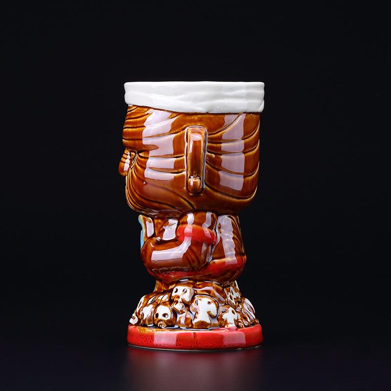 520ml Hawaii Tiki Mugs Cocktail Cup Beer Beverage Mug Wine Mug Ceramic Ku.Ku.Kauioo Mugs Barware