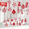 Christmas Candy Swirl Ornament Hangers for Holiday Parties and Outdoor Décor