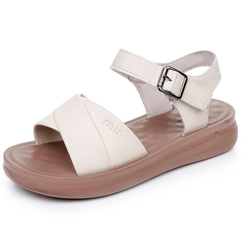 New Sandals Flat-soled Middle-aged and Elderly Women's Shoes with Soft Soles and Non-slip for the Elderly In Summer