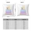 Read More Books Bunny Flower Pillowcase Polyester Linen Velvet Creative Zip Decorative Pillow Case Home Cushion Cover 45X45