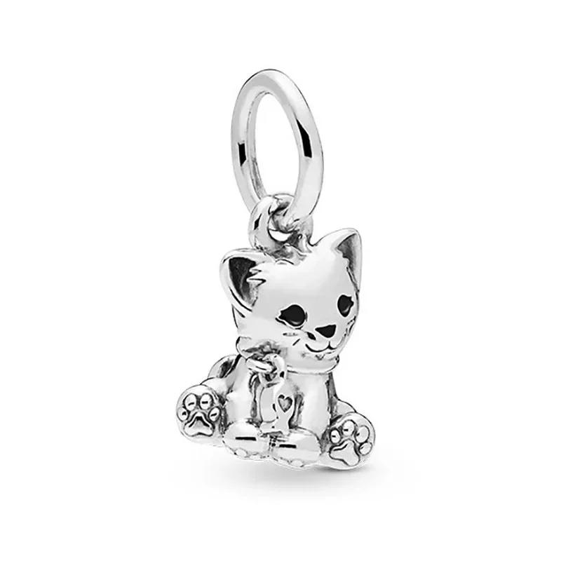 Fashion Cartoon Animal Cat Dog Bear Pig Duck Bead Charm Fits Charm Bracelets & Necklace Diy Jewelry for Women