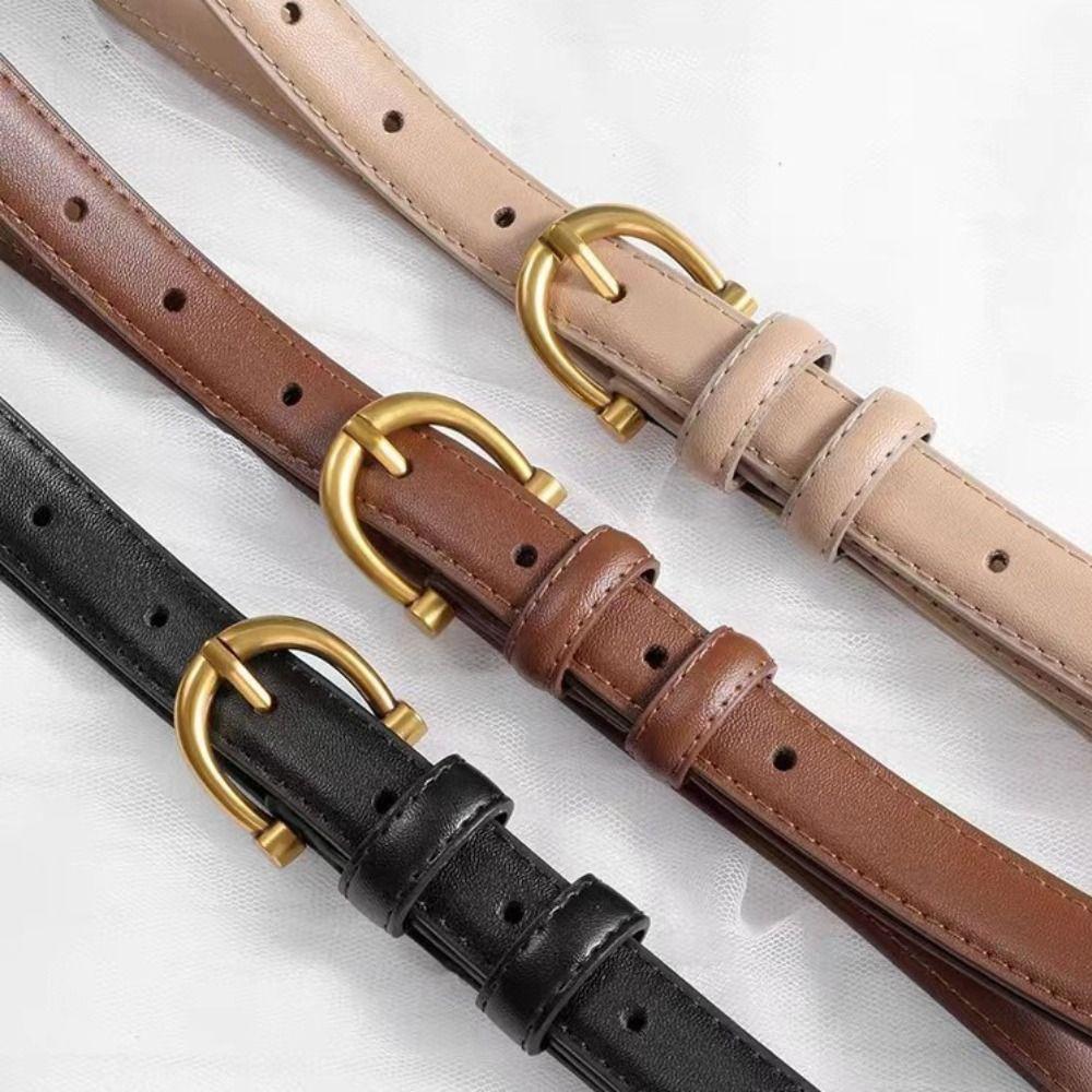 Jeans Decor Pu Waistbands Thin Trouser Decoration Simple Women Belt  Female/Girls