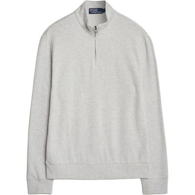 Polo Einfarbig Langarm Polo Pullover Herren Pullover Grau 710964532-002