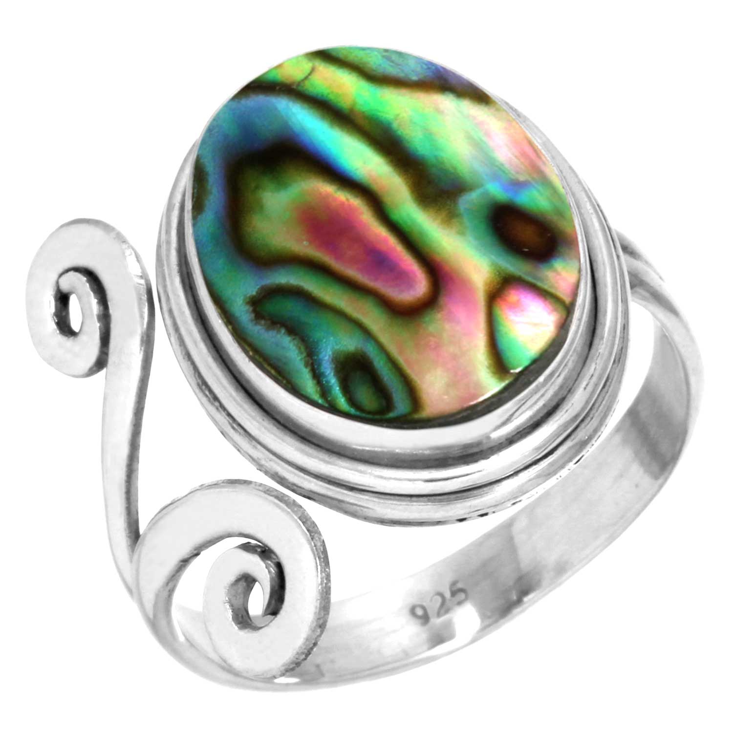 

Кольцо из стерлингового серебра 925 пробы, женское украшение с драгоценным камнем, подарок на День благодарения, аквамариновый халцедон, ракушка-ушка, синий солнечный камень, лабрадорит, пренит 7.5