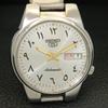 GENUINE VINTAGE SEIKO 5 AUTOMATIC JAPAN 7S26A MENS SILVER DIAL WATCH A702462-5 R124-a702462