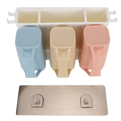 Toothbrush Holder Wall Mounted Bathroom Toothbrush Holder with Cups