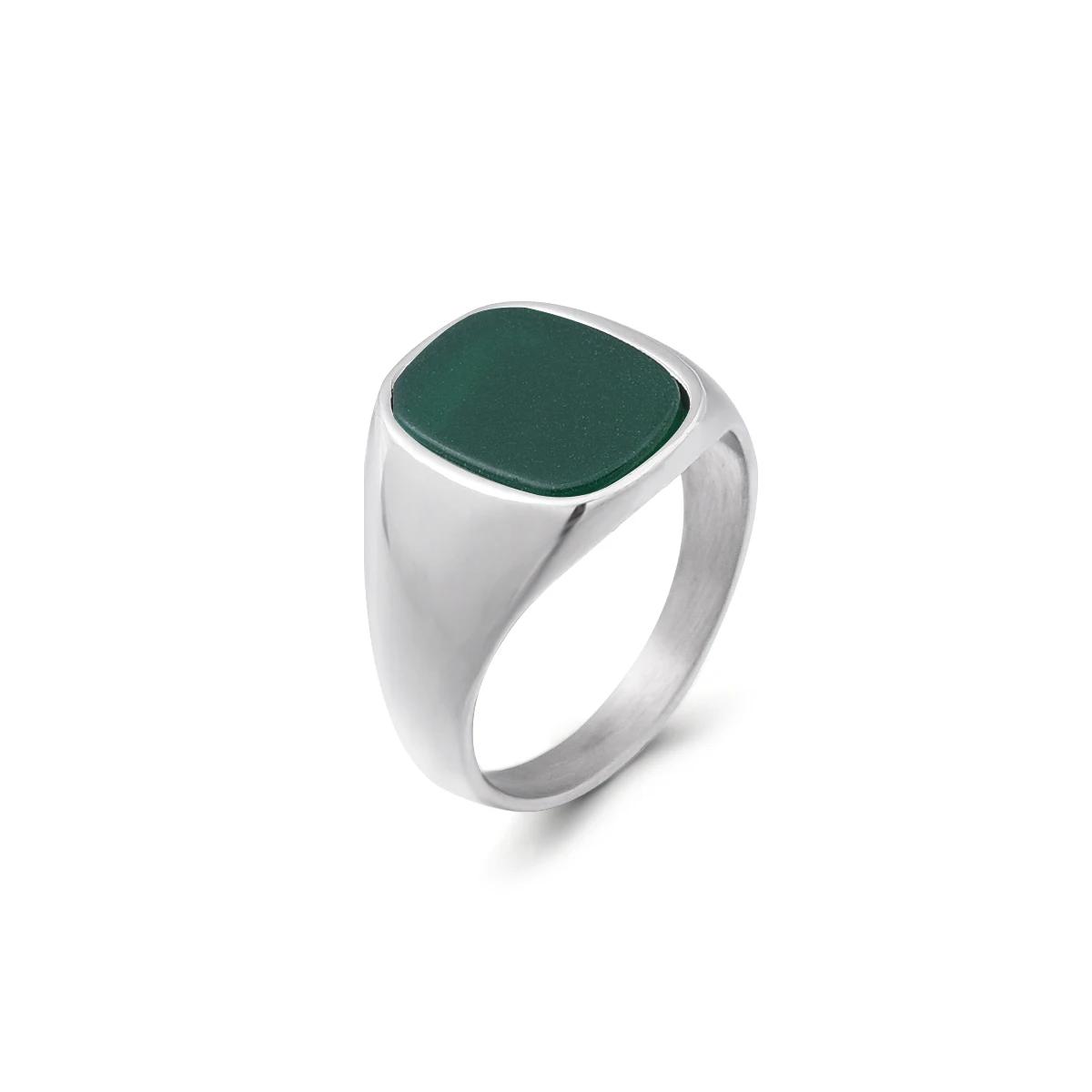 R3327 Men s/Women High Quality 316LStainless steel Onyx Wedding Rings Classic Fashion Trend Jewelry Product 7