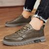 Leather Men Shoes Handmade Breathable Mens Casual Shoes Comfortable Men Walking Sneakers Luxury  Boat Shoes Plus Size 39-44