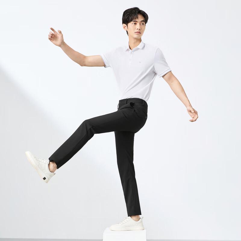 Qipai Men's Straight Fit Linen Blend Casual Pants