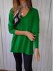 Women's Long Sleeve V-Neck Knitwear: European & American Style Loose Fit Solid Pullover Top