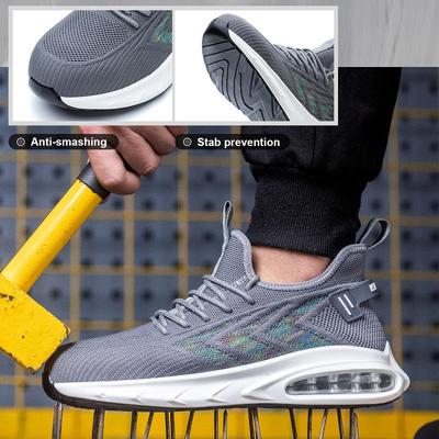 Sicherheitsschuhe für Herren, Arbeitsschuhe mit Luftpolster, Herren- und Damenschuhe, Sicherheitsstiefel mit Stahlkappe, durchtrittsichere, unzerstörbare Schuhe