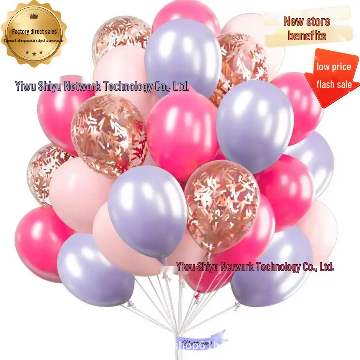 

12-дюймовые золотые шары с конфетти из пайеток для вечеринок и фестивалей