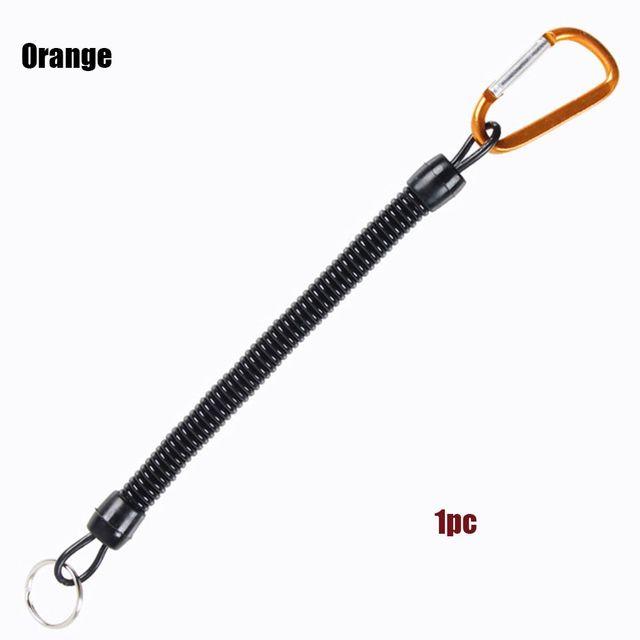 Climbing Button Carabiner Anti-Lost Spring Rope Outdoor Mountaineering Lost Rope Lure Fishing Gear Fishing Accessories Fishing