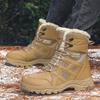Winter New 2025 Large Size Boots Warm Thickened Hiking Shoes Northern Hairy Men's High-top Snow Boots