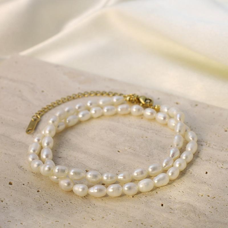 The Same Natural Freshwater Pearl Necklace Does Not Fade Gold Collarbone Chain Women'S Fashion Necklace Jewelry