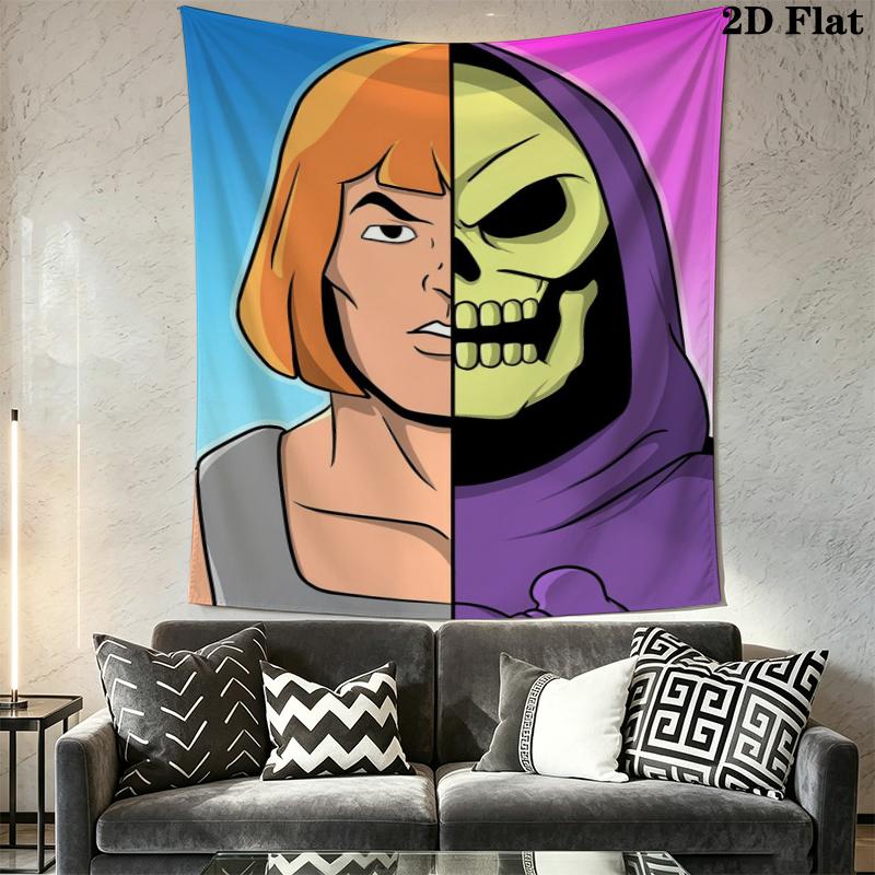 He Man Wall Tapestry Aesthetic Wall Hanging Printed Fabric Blanket Decorative Tapestries for Bedroom Living Room Home Decor