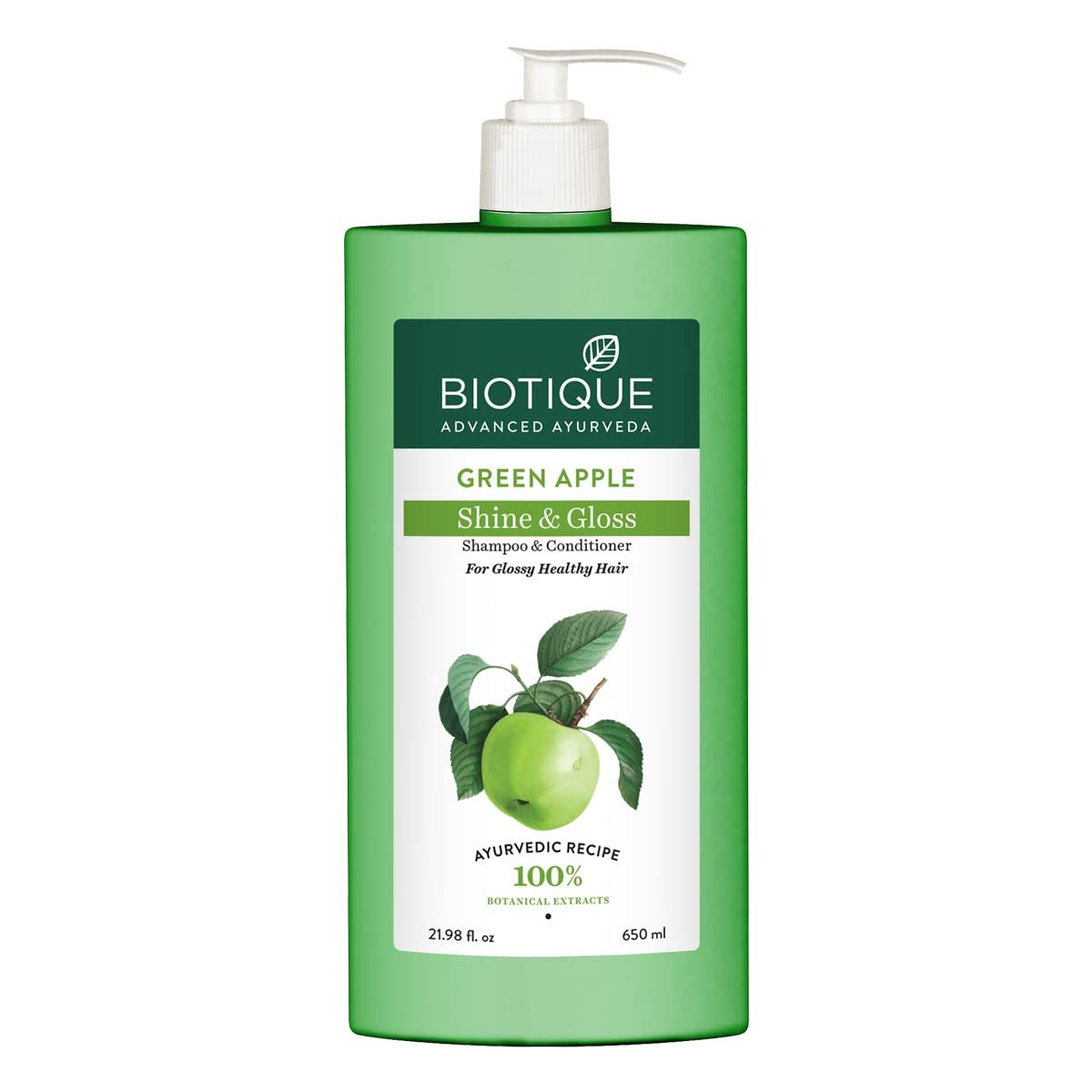 

Biotique Green Apple Shampoo & Conditioner 650ml For Shiny Soft Hair | 100% Botanical Extracts | Scalp Nourishment