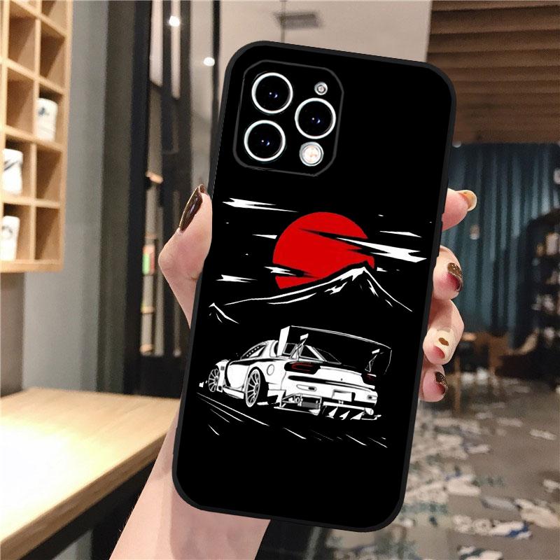 Japan JDM Sports Cars Phone Case For Iphone 17 Pro Max Air 16 15 14 13 Pro Max 15 16 Pro 15Plus