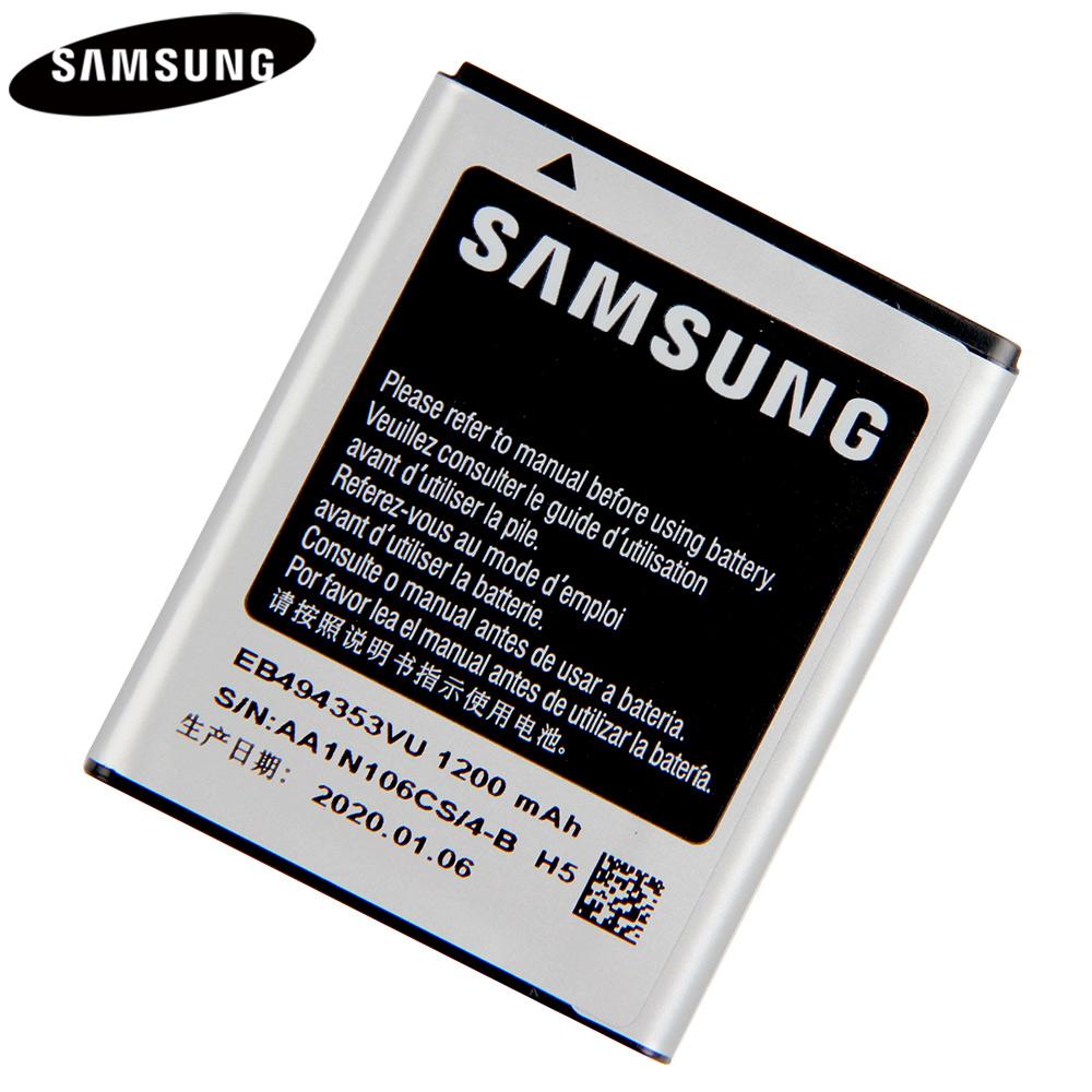 Original Replacement Battery EB494353VU EB494353VA For Samsung S5330 S5232 C6712 S5750 GT-S5570 i559 S5570 GT-S5282 Battery 1200mAh