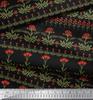 Soimoi Cotton Cambric Fabric Leaves & Floral Artistic Print Fabric by the Metre 42 Inch