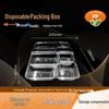 WS Disposable 4-Compartment Microwaveable Meal Prep Containers