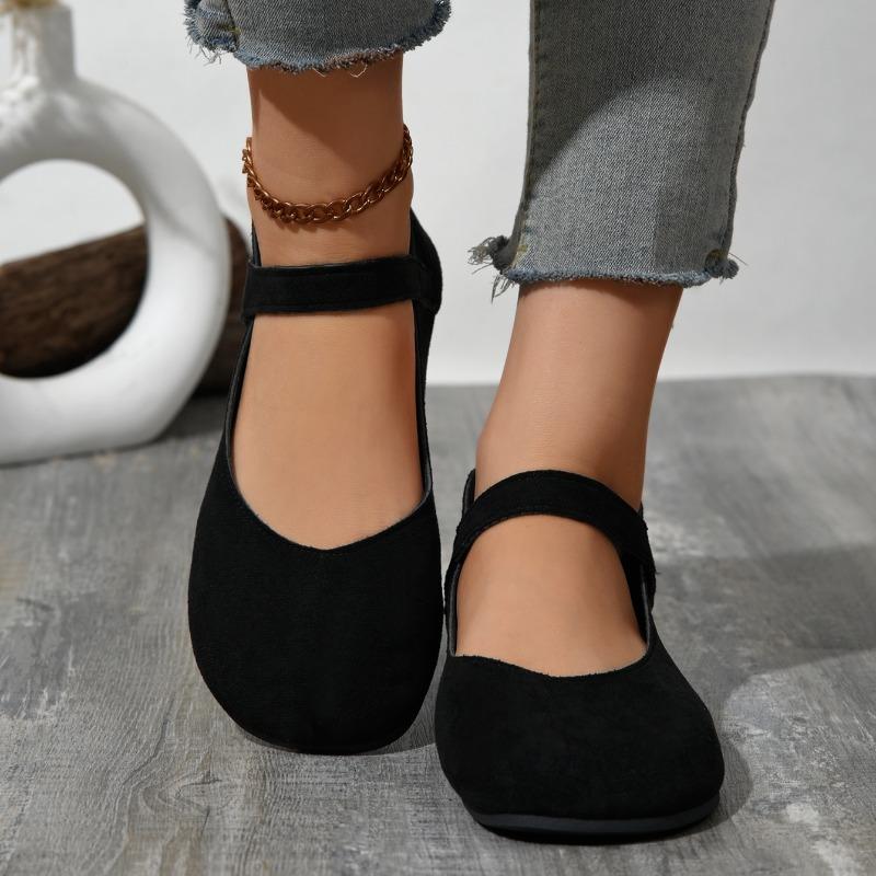 Fashion Women's Fashion Flat Shoes Spring New Round Head Shallow Mouth Suede Soft Sole Non-slip Low Top Shoes