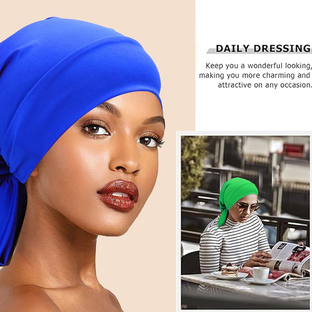 Für Bestseller Langschwanz Gestreifte Kopftuch Mütze Fliege Elastisches Band Atmungsaktive Basecap Heimgebrauch Turban Stil Chemotherapie