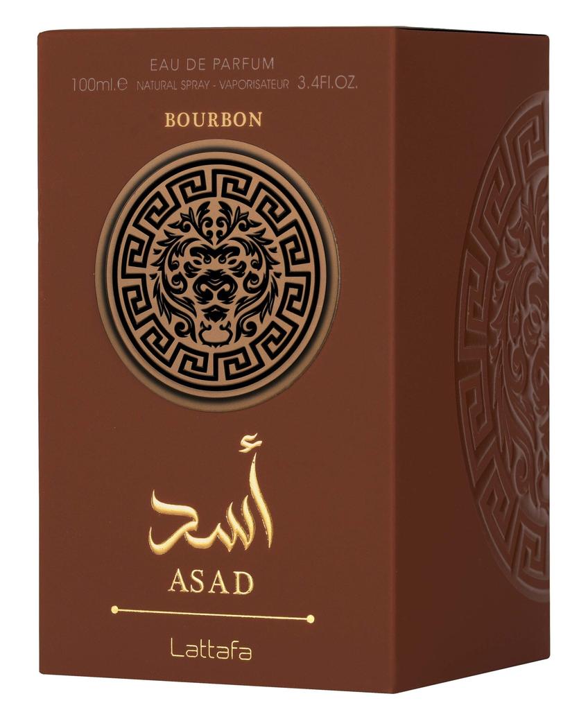 Lattafa Asad Bourbon for Unisex Eau De Parfum Spray, 3.4 Ounce / 100 Ml | for Unisex