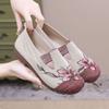 Old North Cloth Shoes Women's Single Shoes New Embroidered Shoes Hollow Breathable Comfortable Mother Shoes Soft Sole Non-slip Elderly Shoes