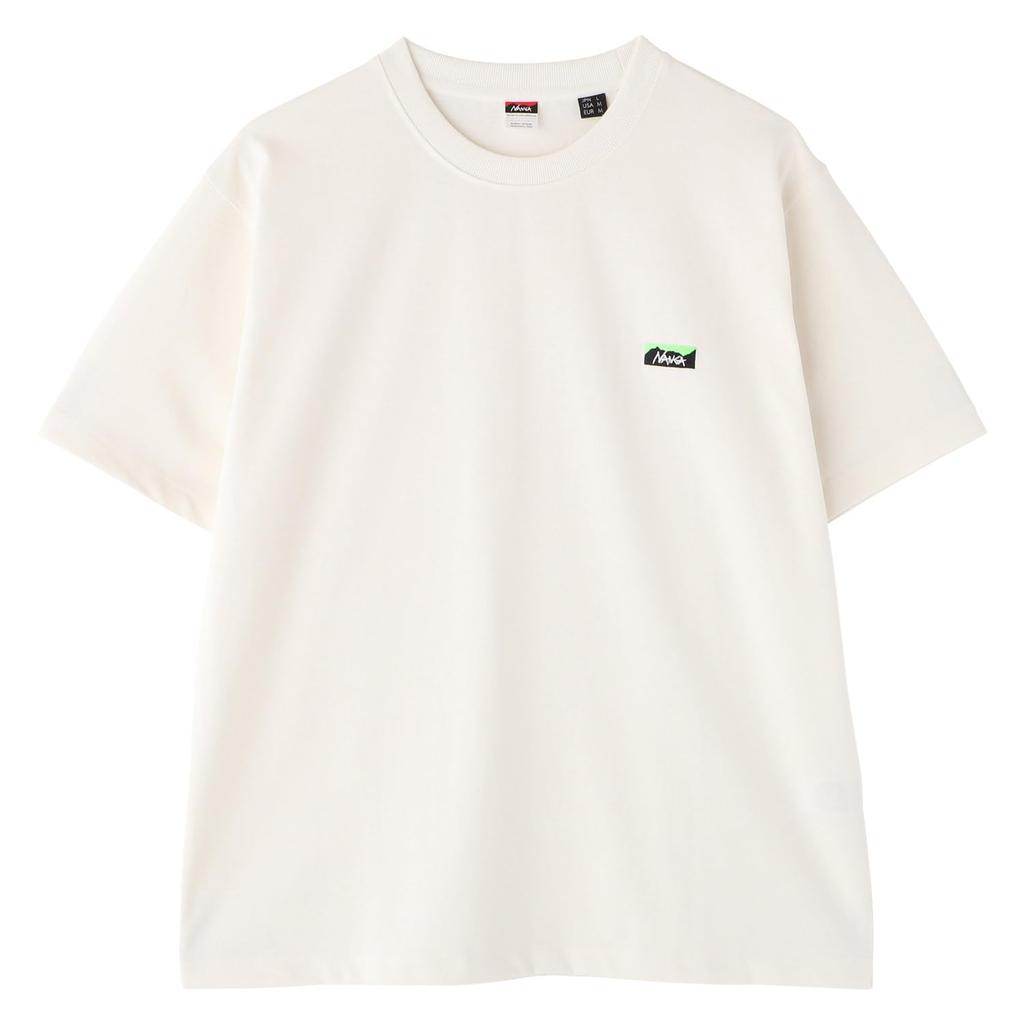 NANGA ECO HYBRID BOX LOGO EMBROIDERY REGULAR FIT T-Shirt (C2430-1M501Z) (JP, Alphabet, XL, White)