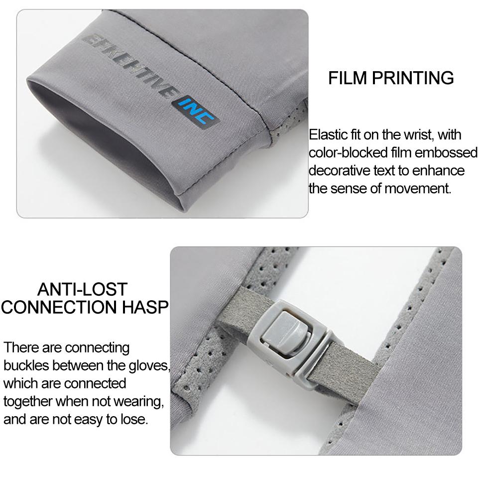 Loogdeel Sonnenschutz Angelhandschuhe Eisseide Sport Radfahren Laufen Angelhandschuhe Unisex Anti-Rutsch Atmungsaktiv Anti-UV Handschuhe